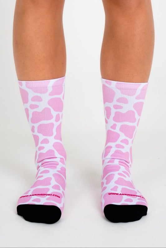 SOCKS PINK COW